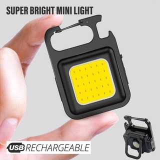 Đèn Pin LED COB Mini Sạc USB Thiết Kế Nhỏ Gọn Kèm Móc Khóa Tiện Dụng