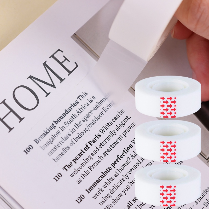 Cuộn Băng Keo Washi Trắng Trong Suốt 10m Dán Sửa Chữa Mặt Nạ