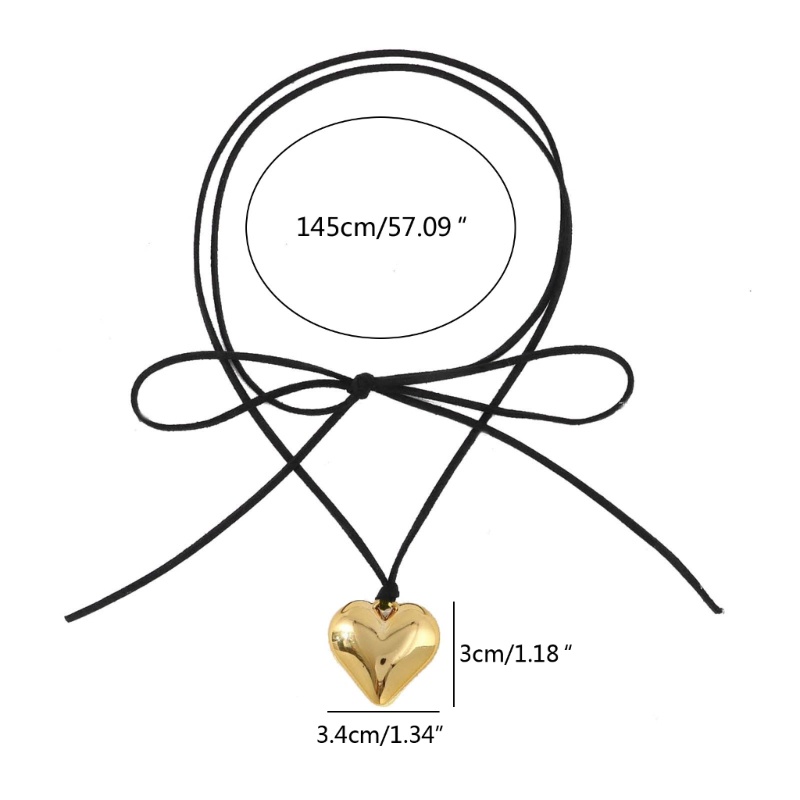 Vòng Cổ Choker Mặt Trái Tim Y2k Thời Trang Cho Nữ