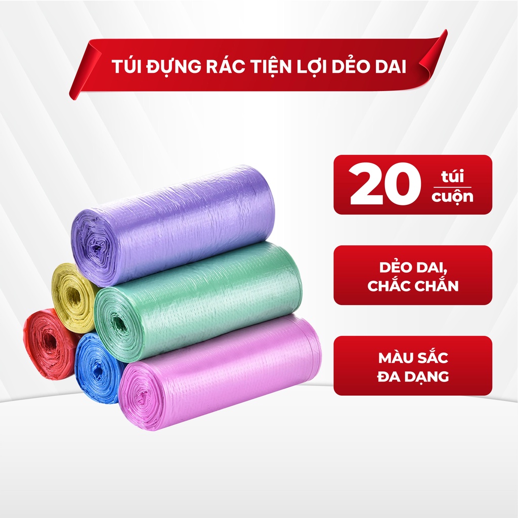[5 Cuộn 100] Túi Đựng Rác Có Thể Phân Hủy Dẻo Dai Chắc Chắn Dùng Cho ...