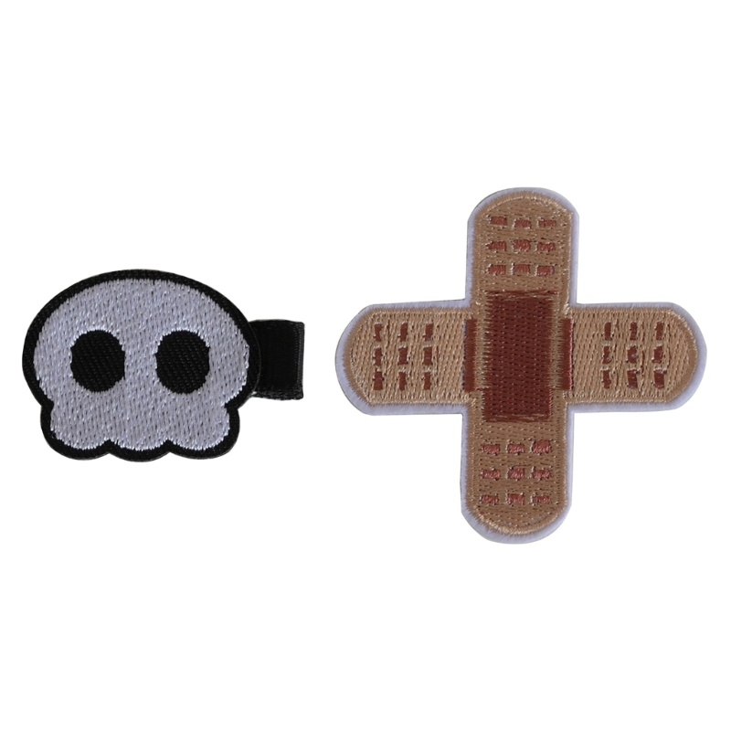 YOI Halloween Đảng Chữ Thập Đầu Lâu Kẹp Tóc Nữ Phong Cách Punk Quyến Rũ Kẹp Tóc Thẩm Mỹ Goth Phong Cách Phụ Kiện Tóc