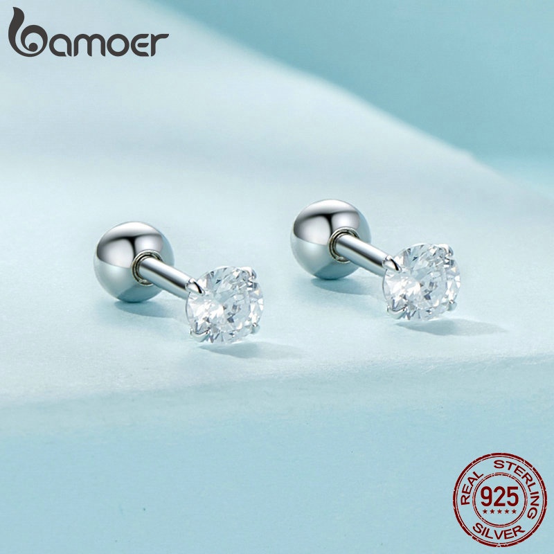Bamoer Bông Tai Đính Đá 3 Kích Cỡ