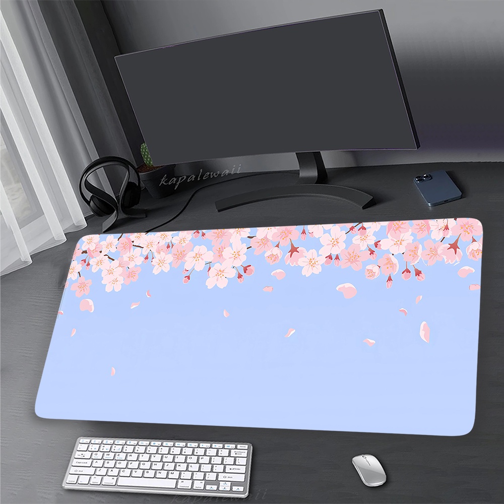 Sakura Mouse Pad 900x400mm Hồng Chuột Thảm Bàn Thảm Cao Su Mousepad Pc Phụ Kiện Bàn Phím Thảm Tốc Độ Trò Chơi Miếng Lót