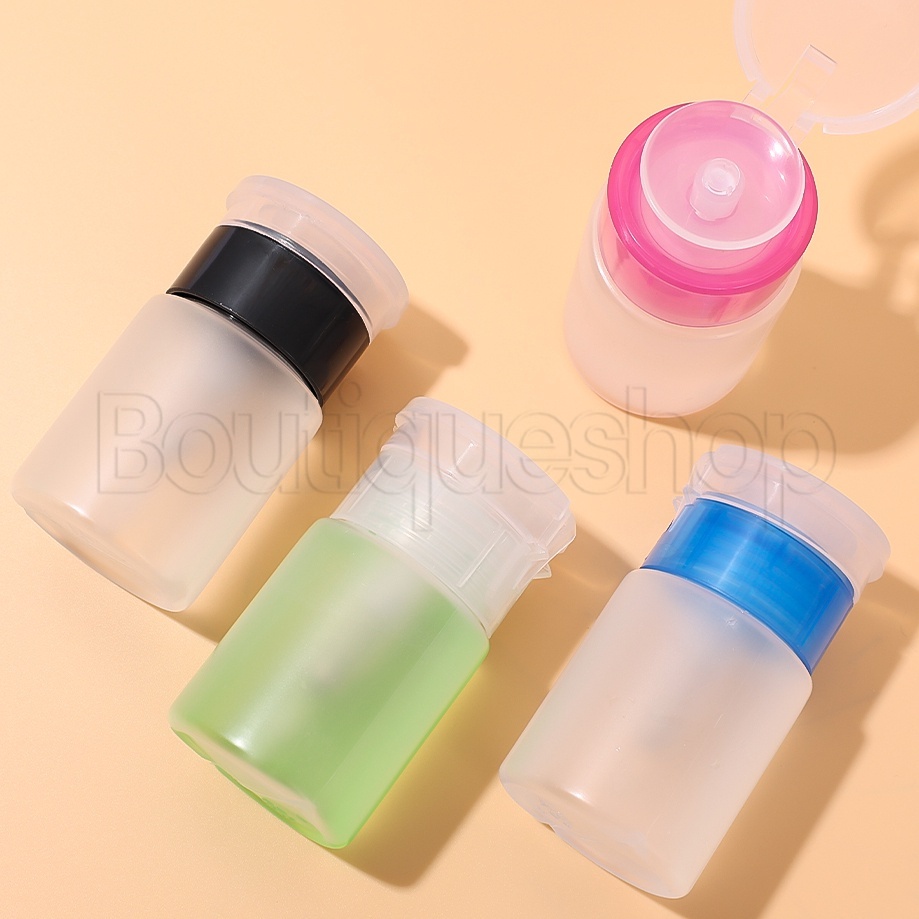 Chai Nhựa Rỗng 4 Màu Dạng Nhấn Đựng Dung Dịch Tẩy Sơn Móng Tay 60ml