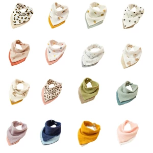 Mya Nhiều Màu Sắc Cho Bé Bandana Drool Yếm Trẻ Em 4 Lớp Yếm Bé Chảy Nước Yếm Unisex Cho Bé Ăn Yếm Cho Mọc Răng Ban Cho Bé