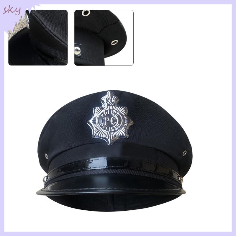 Sky thời trang cảnh sát mũ cosplay sĩ quan mũ đàn ông cosplay halloween công cụ bên
