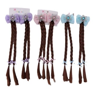 1 Cặp Tóc Tết 2 Bên Gắn Nơ Dễ Thương Cho Bé Gái HaminStore