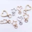 Phụ kiện móc chìa khóa hình trái tim, pentagram, dây xích, chất liệu handmade DIY dùng làm trang sức
