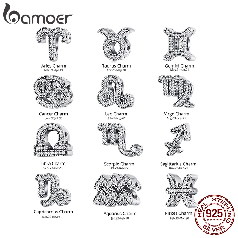 Đánh Giá Hạt Bạc 925 BAMOER Cung Hoàng Đạo DIY - Charm Trang Sức Độc Đáo