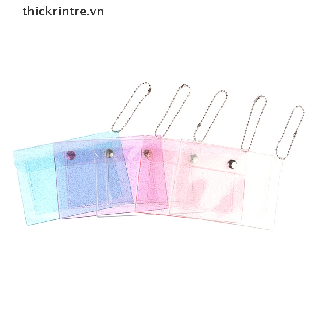 Ví Đựng Thẻ Tín Dụng 1 Ngăn Bằng PVC Trong Suốt Chống Nước Cho Nữ