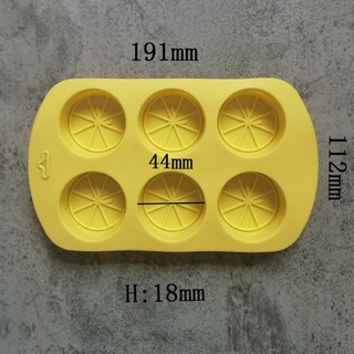 Khuôn Silicon Hình 6 Trái Cây Hoa Quả Tự Làm Kẹo Thạch Pudding Xà Phòng Khuôn Fondant Socola Nướng Bánh Trang Trí