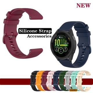 Dây đeo đồng hồ 20mm 22mm Dây đeo silicon cho Garmin Forerunner 165 245 645 255 265 / Vivoactive 3 4 5 6 / Venu Sq 2 Vòng tay