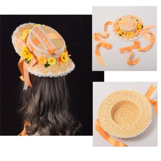 Mũ panama vipdeal1 lolita Với Dây Ruy Băng Phong Cách Pháp Chống Nắng Thủ Công Mùa Hè Cho Bữa Tiệc