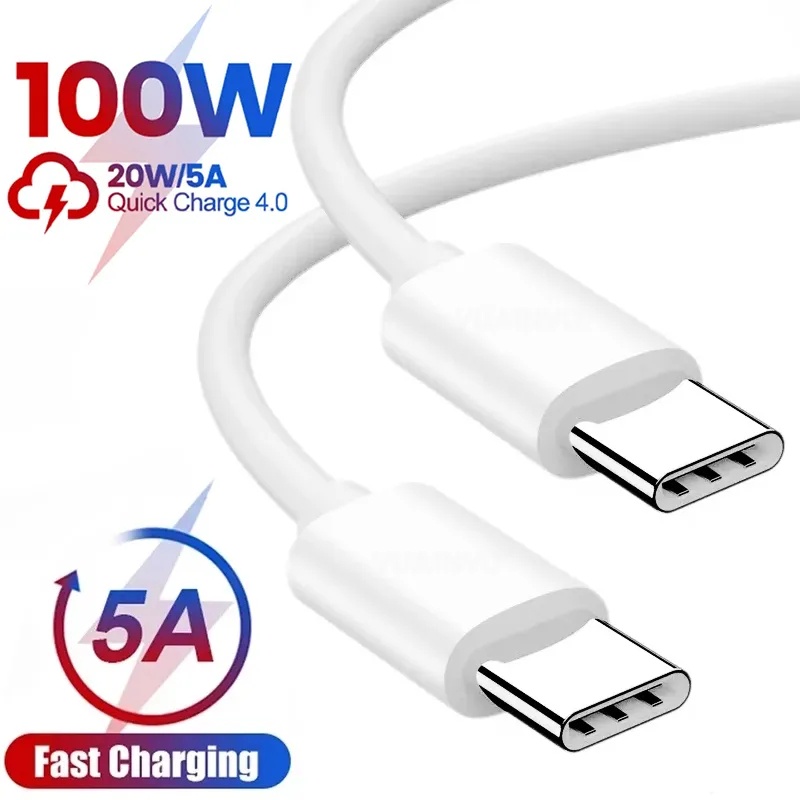 Dây Cáp Sạc Nhanh 100W PD 1m / 1.5m / 2m Type-C Sang Type-C 10A Cho Máy Tính Bảng / Điện Thoại Thông Minh