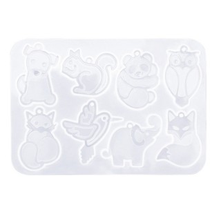 Khuôn Silicone Làm Móc Khóa / Mặt Trang Sức Hình Trái Cây / Động Vật DIY