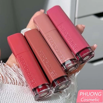 Son Kem Tint Bóng HERORANGE Bóng Thạch Căng Mọng Aqua Mirror Lip Glaze