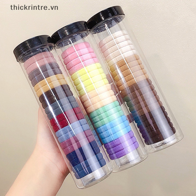 Set 20 Dây Buộc Tóc Cao Su Co Giãn In Họa Tiết Hoạt Hình Màu Kẹo Cho Nữ