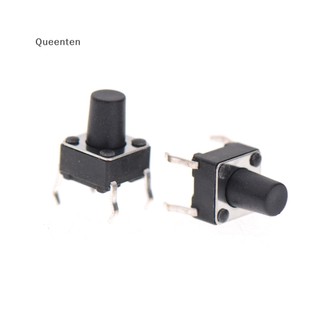 Queenten 50 chiếc Nút ấn xúc giác 6 * 6 * 8mm Tact Micro 4-Pin QT