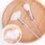 1/3 chiếc bàn chải mặt nạ spa làm đẹp tự làm / bàn chải tạo bọt sữa rửa mặt / dụng cụ đắp mặt nạ hình quạt / bàn chải trang điểm chuyên nghiệp / dụng cụ trang điểm / dụng cụ làm sạch cho phụ nữ