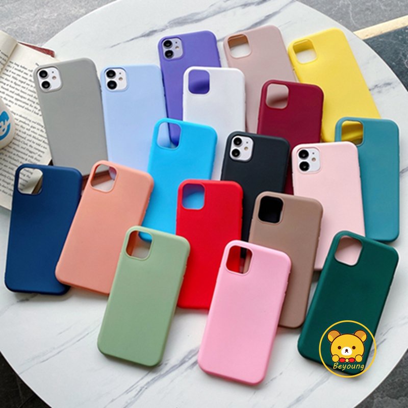 Ốp Điện Thoại Silicone Màu Trơn Mặt Nhám Chống Sốc Cho Samsung Galaxy S7 edge M33 M51