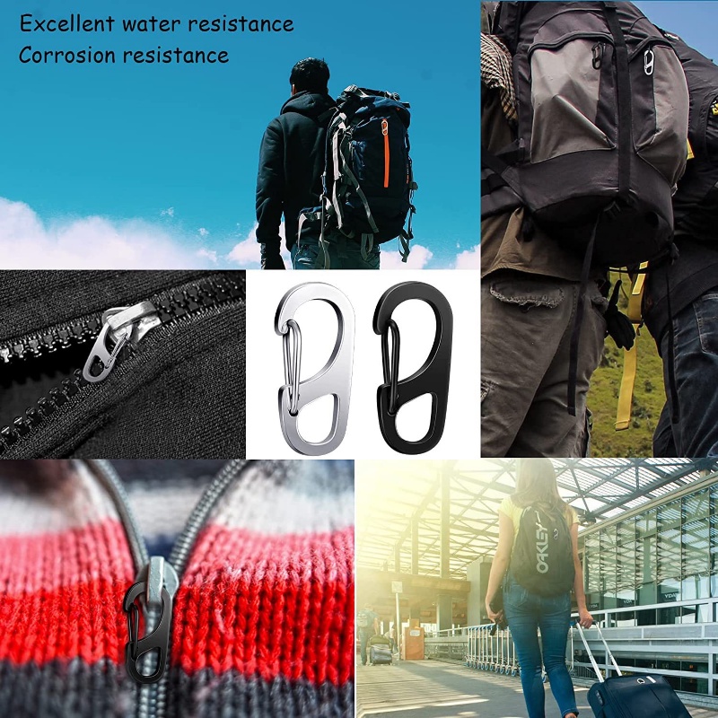[Đặc sắc] Móc khóa Mini Móc khóa lò xo Carabiner Ba lô Khóa dụng cụ cắm trại ngoài trời Móc khóa bằng thép không gỉ Khóa chìa khóa Kẹp leo núi