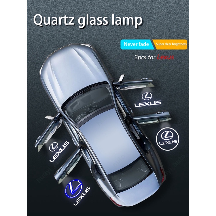 2 Đèn LED Chiếu Logo Gắn Cửa Xe Hơi Lexus LS ES IS LX RX GS GX