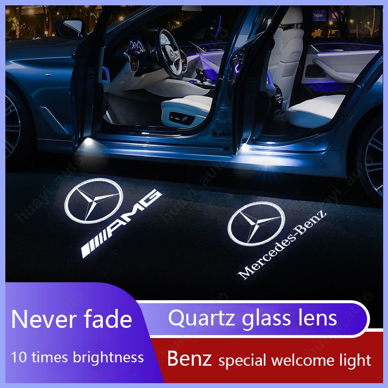 Bộ 2 Đèn Laser Chiếu Sáng Cảnh Báo Gắn Cửa Xe Hơi Mercedes Benz A B C E M Class GLA GLCGLE GLS