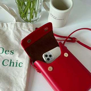 Túi đeo vai PIERRE LOUES có thể điều chỉnh kích cỡ phong cách cổ điển đựng điện thoại đa năng cho nữ
