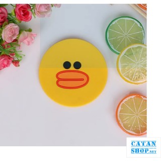 Lót ly silicon, miếng lót cốc, đế lót ly cốc nhựa dẻo chống thấm nước hoạt hình dễ thương chống trượt GD718-LLsilicone