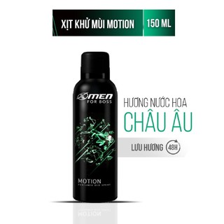 Xịt khử mùi X-Men for Boss Motion - Mùi hương năng động phóng khoáng 150ml