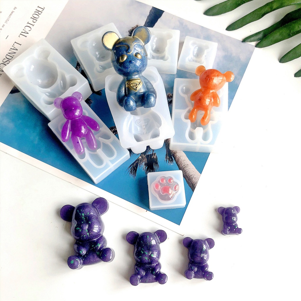 Khuôn Silicone Làm Xà Phòng / Sô Cô La Hình Chú Gấu Đáng Yêu