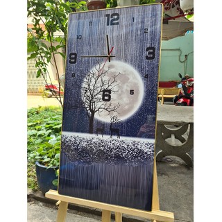 Tranh Đồng Hồ Tráng Gương Treo Tường Động Vật Nghệ Thuật 02