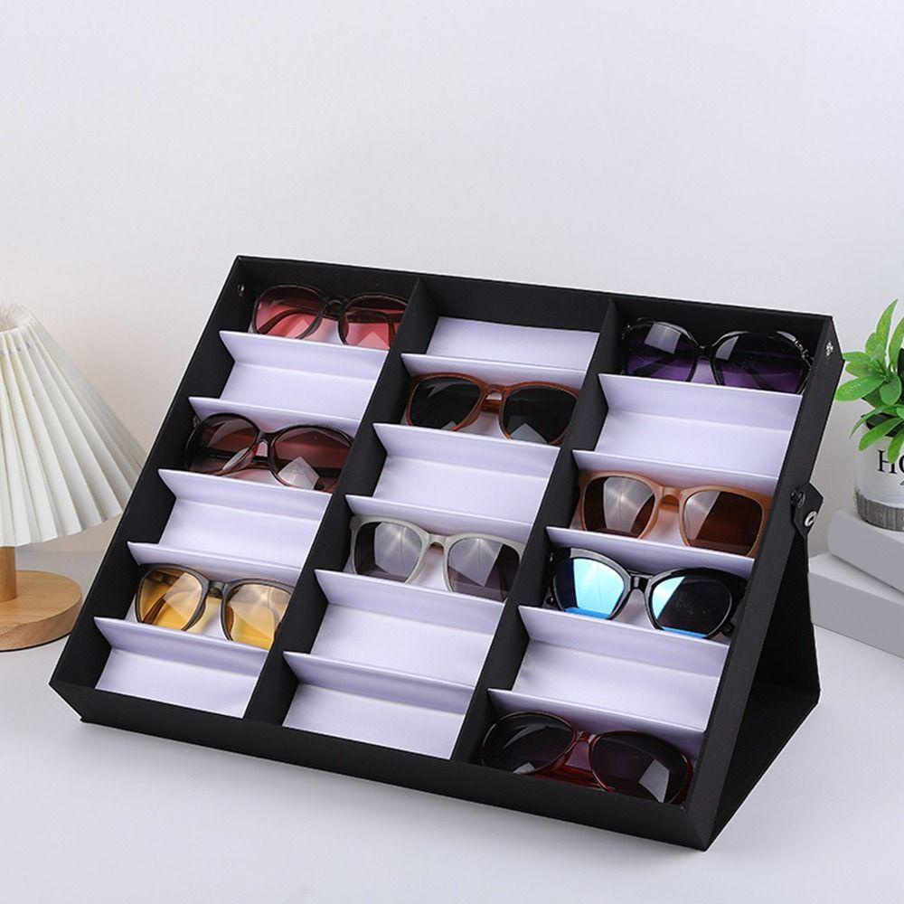 HOBBYIN 18 Lưới Kính Khay Da Kính Mắt Giá Đỡ Kính Khung Khay