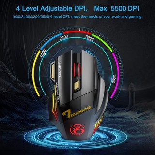 Chuột Bluetooth Không Dây Có Đèn Nền RGB Dùng Chơi Game luyoo27