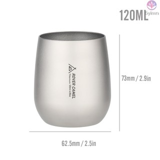 Cốc Uống Trà Bằng Titan Hai Lớp Cách Nhiệt Siêu Nhẹ 120ml