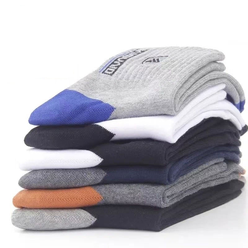 Đôi Vớ Cotton Thoáng Khí Thấm Hút Mồ Hôi Chống Trượt Màu Sắc Đơn Giản Dành Cho Nam