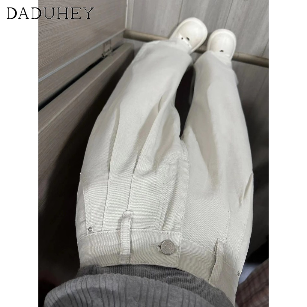 Ảnh Quần jeans DADUHEY ống rộng lưng cao phong cách đường phố Mỹ cao cấp cỡ lớn 3
