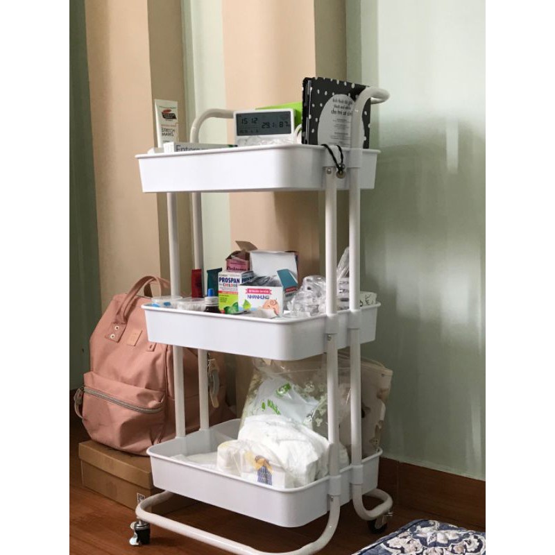 Kệ Bỉm sữa 3 Tầng Thiết Kế Châu Âu, Xe Đẩy Spa-XDT01