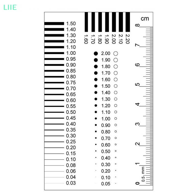 Li badge gauge stain card point gauge wire gauge film ruler stain ...