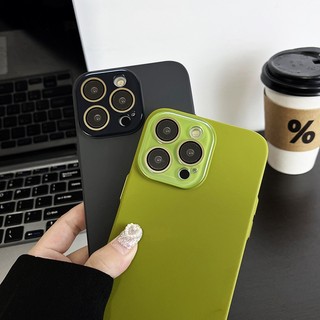 Đối với iphone 14 vỏ cứng bằng da mờ vỏ điện thoại cho iphone 11 12 13 14 15 pro max case ready all inclusive premium black hermes orange lens protection cover