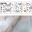 Kuzhen không thấm nước hình xăm tạm thời dán bướm đen hoa hồng chuyển flash tatoo hot