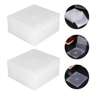 SERENE 20 Cái Hộp PP Vuông, Đĩa Đơn Phong Cách Mỏng CD, Vỏ PP Di Động Có Thể Lắp Đặt Hộp Bảo Quản DVD Trong Suốt DVD