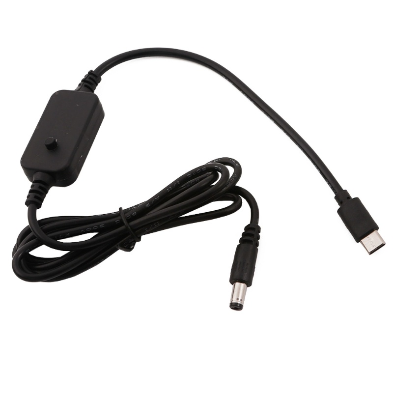 Cinna USB C đến 5 5x2 1mm 5V 9V 12V 15V 20V Cáp nguồn có thể điều chỉnh có màn hình đầu ra