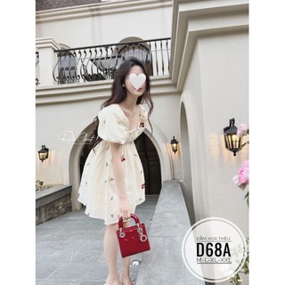 (SALE NGHĨ BÁN) (Chubby Store) Đầm hoa thêu bigsize D68A