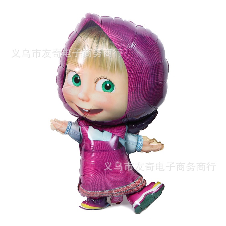BH2 5 Cái / bộ Masha Và Gấu Lá Bóng Bay Sinh Nhật Trang Trí Không Gian Bố Trí Cung Cấp HB2