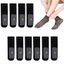 ORDOBOX 5 Đôi Tất Lụa Pha Lê Vô Hình Nylon Chấm Cao Su Chống Trơn Trượt Không Đánh Dấu