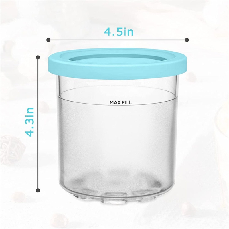 Boom 4 Gói Kem Pints Ly Phù Hợp Cho NINJA- CREAMI NC299AMZ NC300s Series Máy Làm Kem Không Chứa BPA- Máy Rửa Chén S