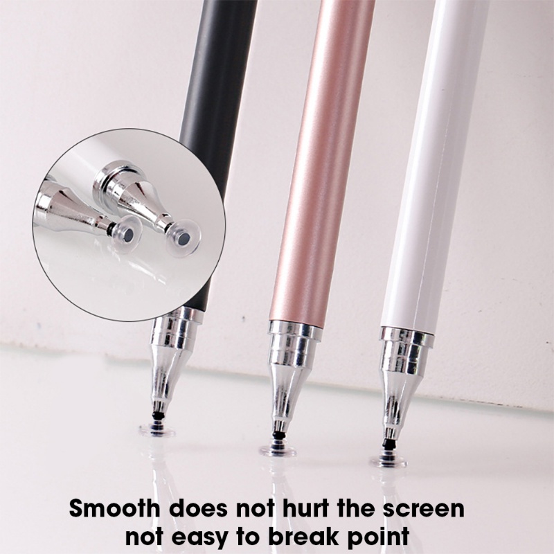 Bút cảm ứng hai đầu trong 1 có đầu Nylon chính xác & đầu cao su mịn - Tay cầm chống trượt để ghi chú / vẽ, Stylus màn hình cảm ứng đa năng