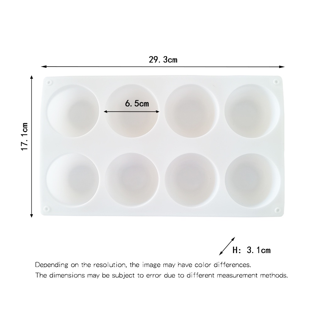 Khuôn Silicone 8 Ngăn Làm Kem / Bánh / Xà Phòng / Pudding / Nước Hoa DIY