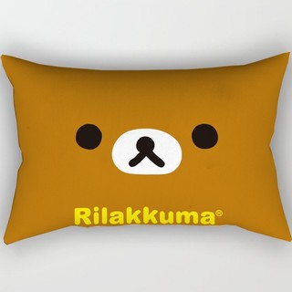 Rilakkuma Vỏ Gối Hình Chữ Nhật Hoạt Hình Dễ Thương Quà Tặng Trẻ Em Một Mặt In Polyeste Sofa Đệm Trang Trí Nhà Cửa (Không Có Lõi)